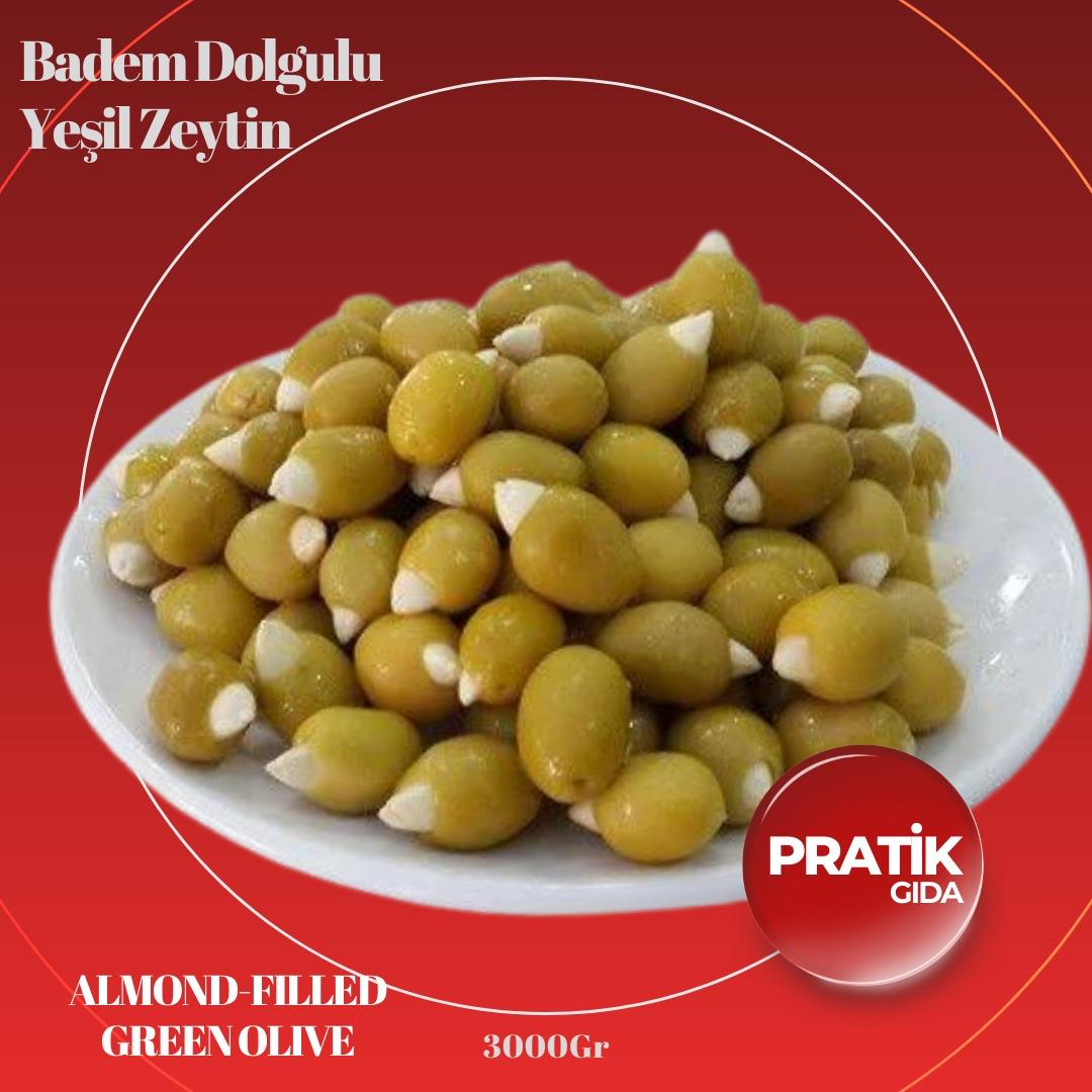 Badem Dolgulu Yesil Zeytin